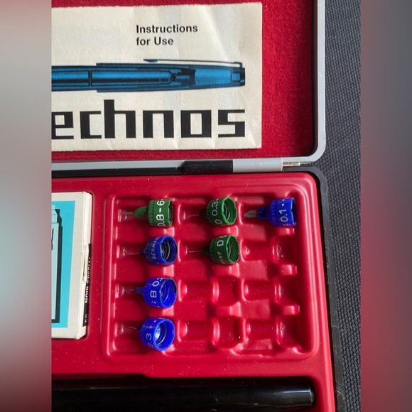 Pelikan Technos Technical Pen Kit Vintage German Made Atomic Mid-Century - Picture 5 of 7